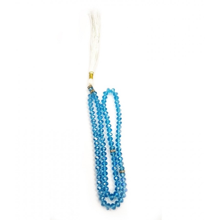 Sky Blue Crystal 33 Beads Tasbih / Zikr Tasbih TS-46